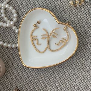 Abstract face earring